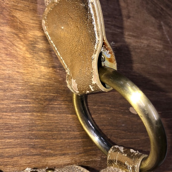 Franco Sarto gold metal studded boho purse - Picture 7 of 11